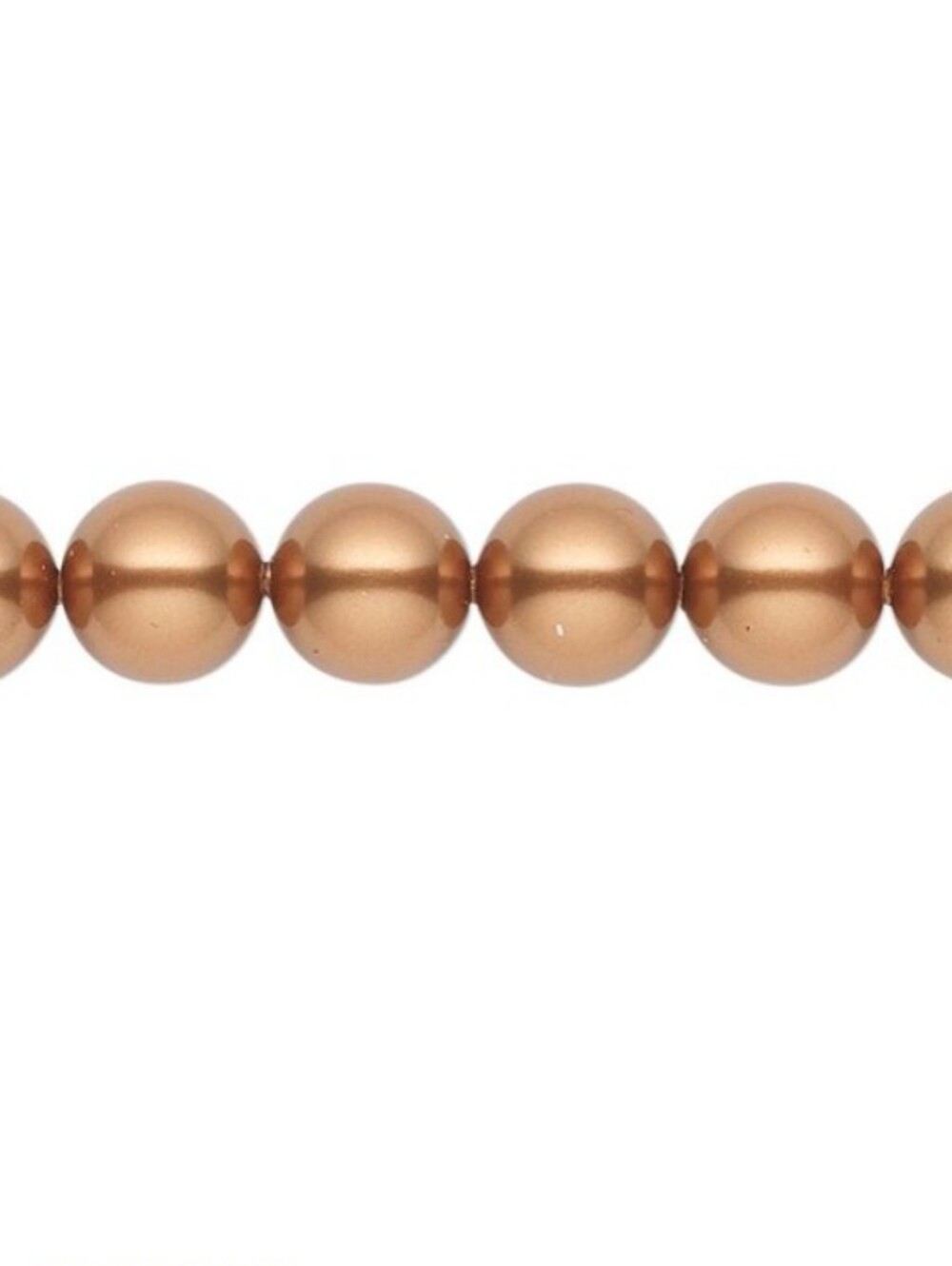 8mm Crystal Pearl Copper Round Beads 50ct H20-1040GP